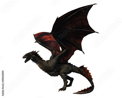 3d render dragon mythological creature
