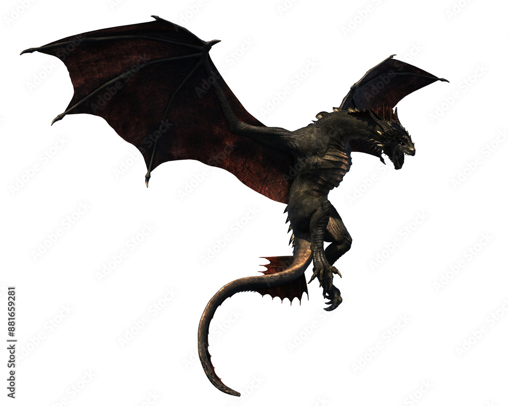 Fototapeta premium 3d render dragon mythological creature
