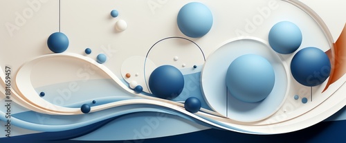 A cluster of blue and white...