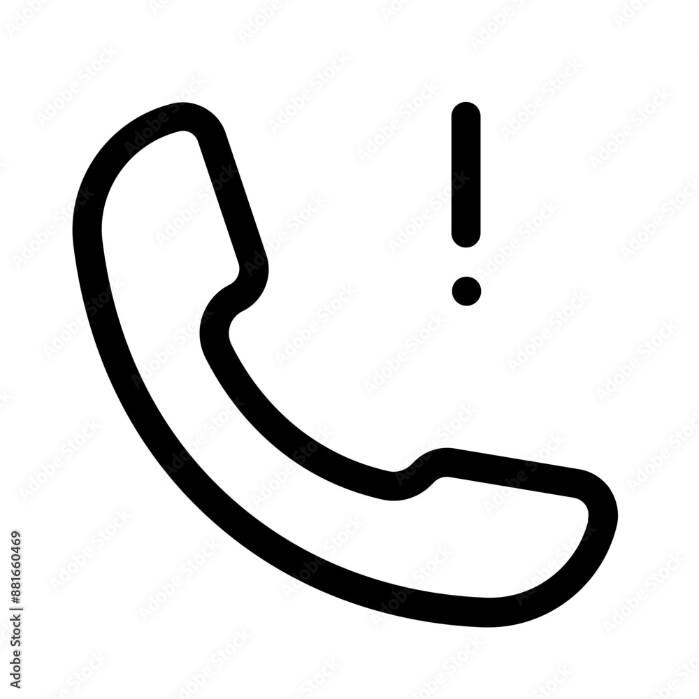 Fototapeta premium warning call line icons, perfect for website and mobile apps ui projects