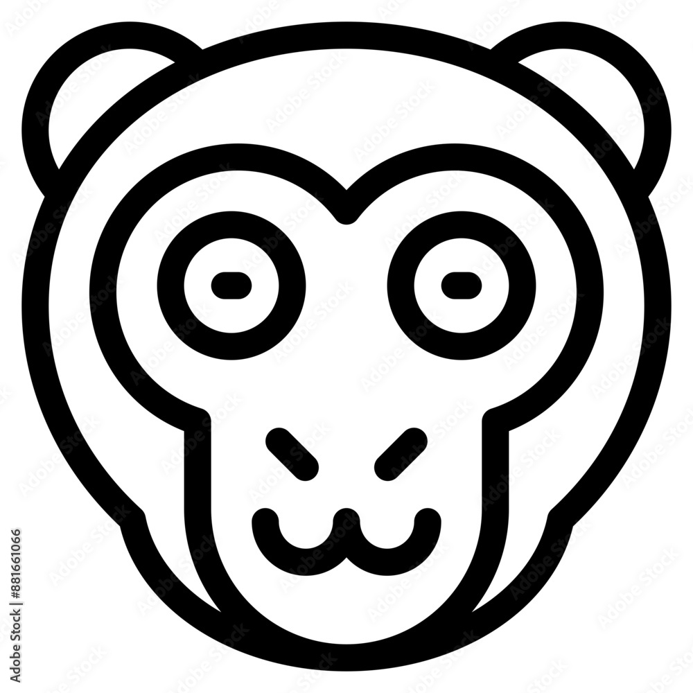 Vector Icon Cute, Monkey, Animal, Wildlife, Pet Vector Icon Cute, Monkey, Animal, Wildlife, Pet