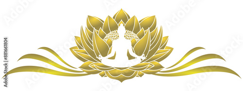 Vector design of buddha and lotus flower for vesak day 2 eps