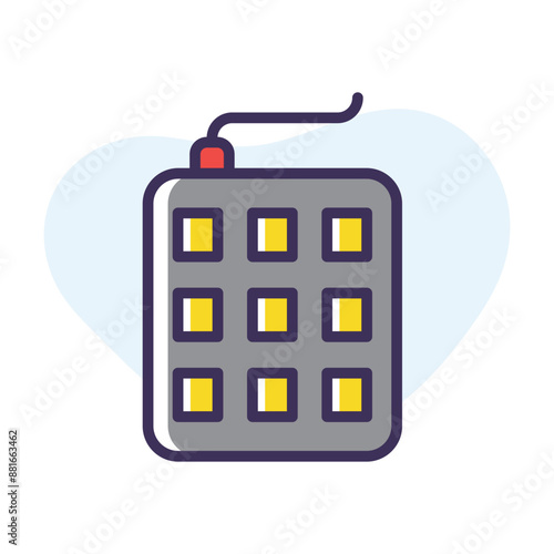 Numerical keypad vector icon