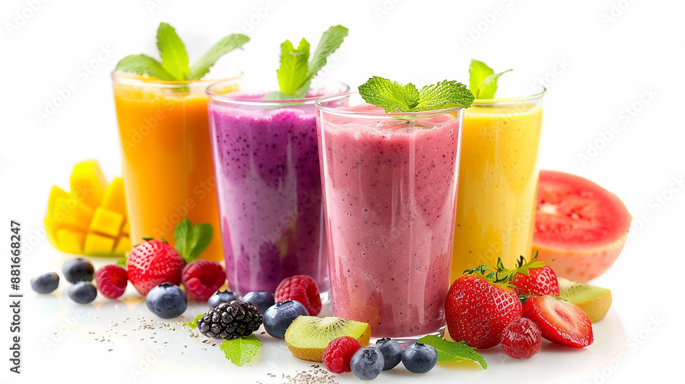 strawberry milkshake with mint strawberry milkshake with mint