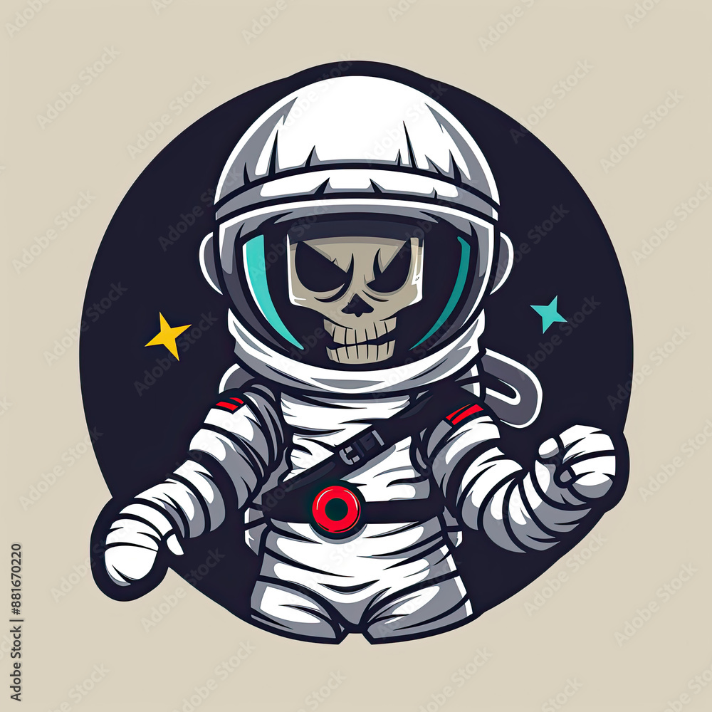 Cute Astronaut Mummy Cartoon Vector Icon Illustration. Science Holiday Icon Concept Isolated Premium Vector. Flat Cartoon Style Cute Astronaut Mummy Cartoon Vector Icon Illustration. Science Holiday Icon Concept Isolated Premium Vector. Flat Cartoon Style