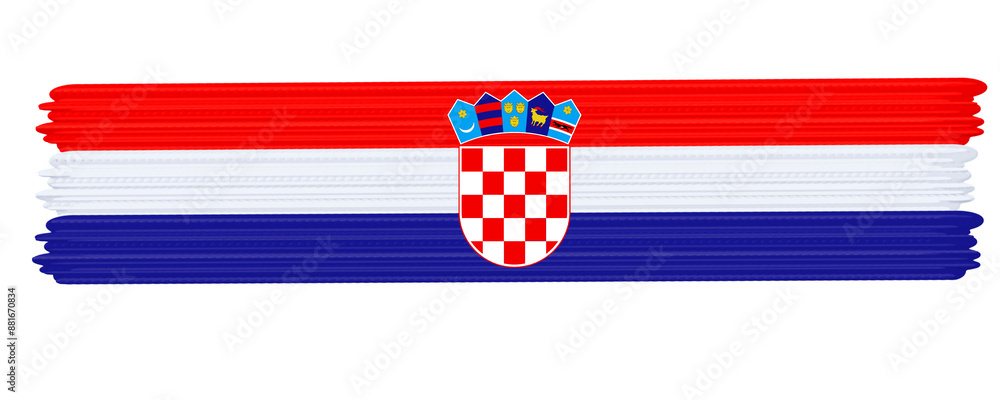 croatian flag paint strokes on transparent background croatian flag paint strokes on transparent background