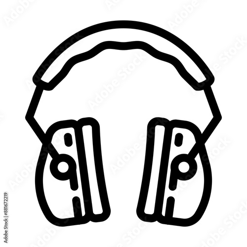 ear protectors ppe protective equipment line icon vector. ear protectors ppe protective equipment sign. isolated contour symbol black illustration