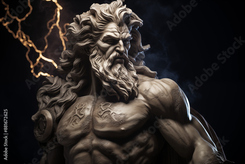 Image of the Greek god Zeus. Greek mythology. Ancient Greece. World of the gods. God of Olympus. © My Beautiful Picture