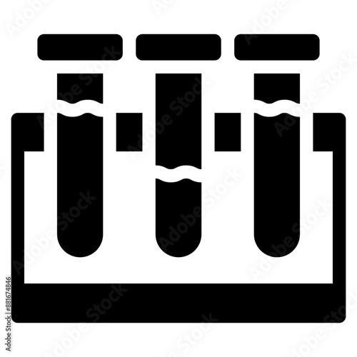 Vector Icon Blood Test, Test Tube, Blood Sample, Laboratory, Testing