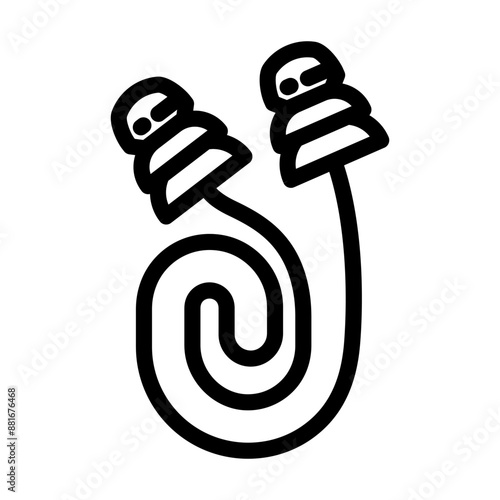 ear plugs ppe protective equipment line icon vector. ear plugs ppe protective equipment sign. isolated contour symbol black illustration