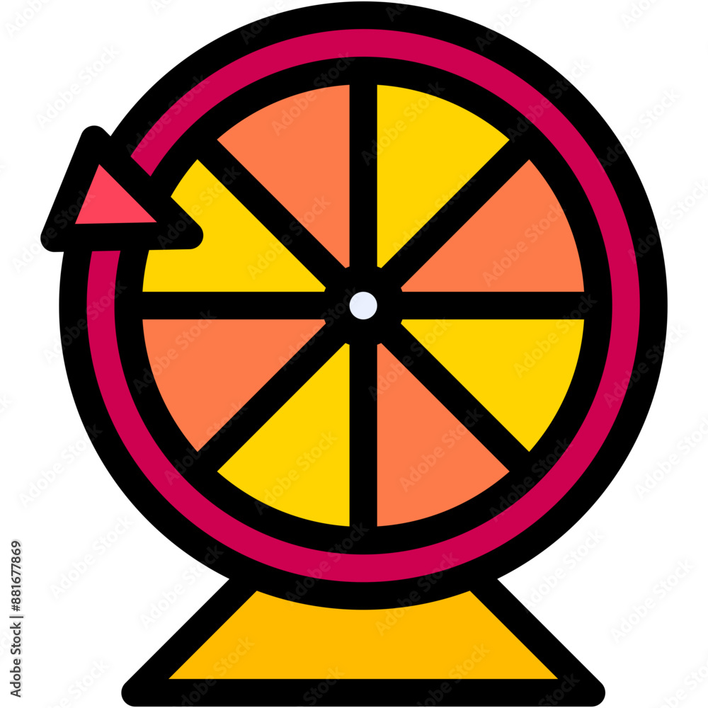 Obraz premium Vector Icon Lucky Draw, Casino, Luck, Game, Lottery Game, Gambling