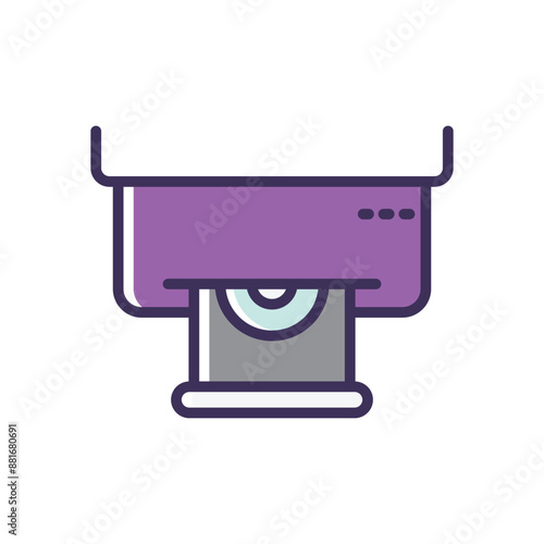 Optical drive vector icon