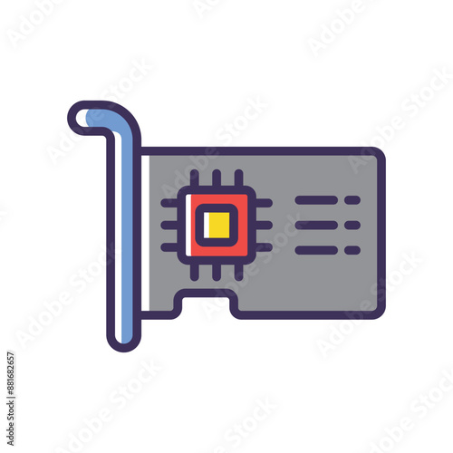 Ethernet card vector icon