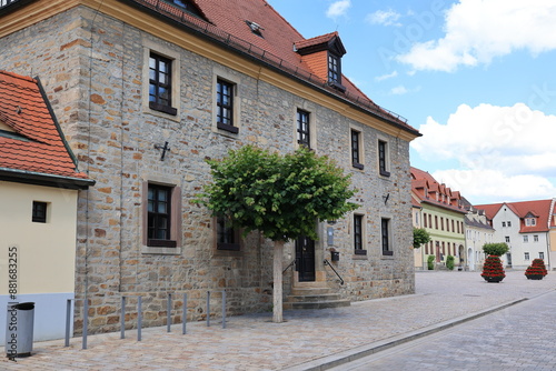 Blick in die Altstadt von Bad Lauchstädt in Sachsen-Anhalt 