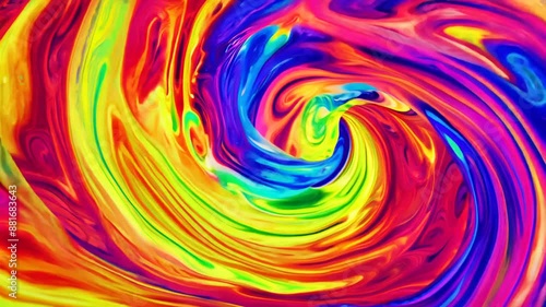 Wallpaper Mural Abstract background of rainbow colors swirling together in a psychedelic tie-dye pattern, film overlay effect, motion elements, video effects Torontodigital.ca