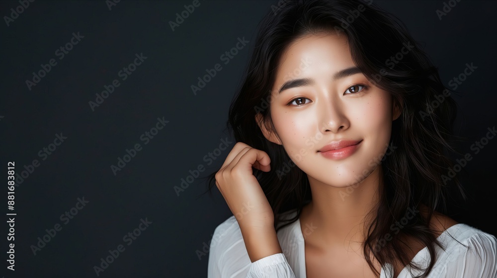A beautiful woman in white shirt posing for a photo. A beautiful woman in white shirt posing for a photo.