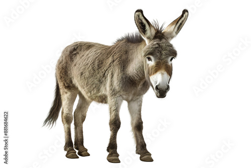 The Surreal Elevation of the Wise Donkey on White or PNG Transparent Background.