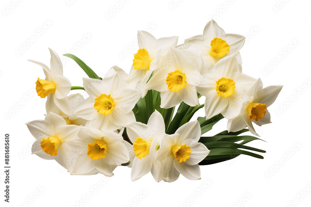 Ethereal Blooms: A Sumptuous Symphony of White and Yellow Petals on White or PNG Transparent Background. Ethereal Blooms: A Sumptuous Symphony of White and Yellow Petals on White or PNG Transparent Background.
