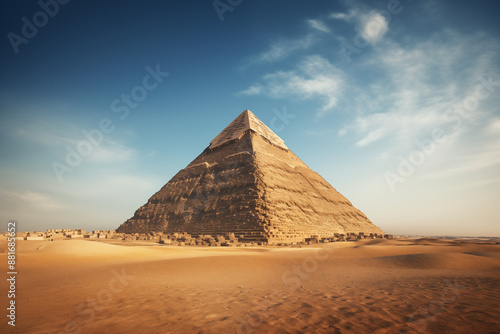 Image of Egyptian pyramid. History of ancient Egypt. History book. Egyptian culture. Archeology of Egypt.