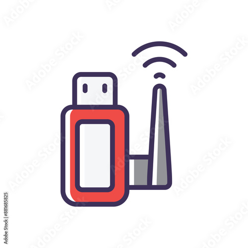 Wireless adapter vector icon