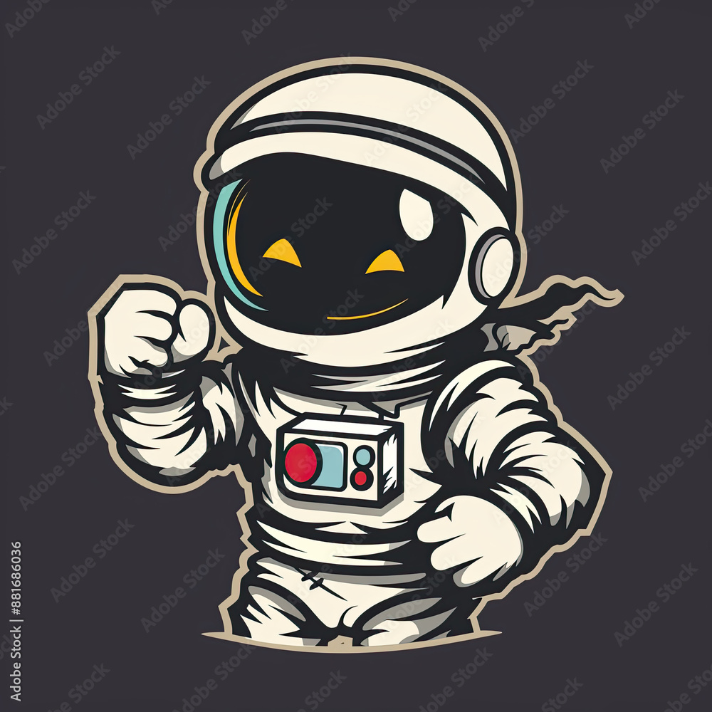 Cute Astronaut Mummy Cartoon Vector Icon Illustration. Science Holiday Icon Concept Isolated Premium Vector. Flat Cartoon Style Cute Astronaut Mummy Cartoon Vector Icon Illustration. Science Holiday Icon Concept Isolated Premium Vector. Flat Cartoon Style