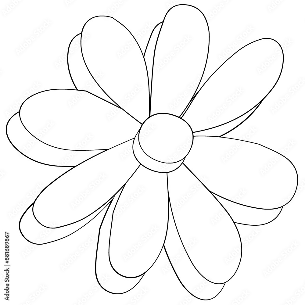 Retro Cartoon Flower Vector Illustration Retro Cartoon Flower Vector Illustration