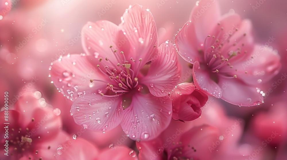 Pink Cherry Blossoms in Spring - Generative AI Pink Cherry Blossoms in Spring - Generative AI