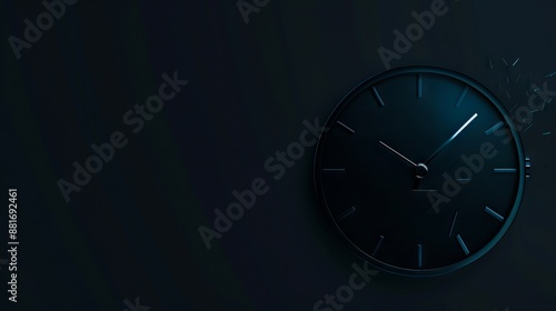 Wallpaper Mural A clock on a dark wall. Torontodigital.ca