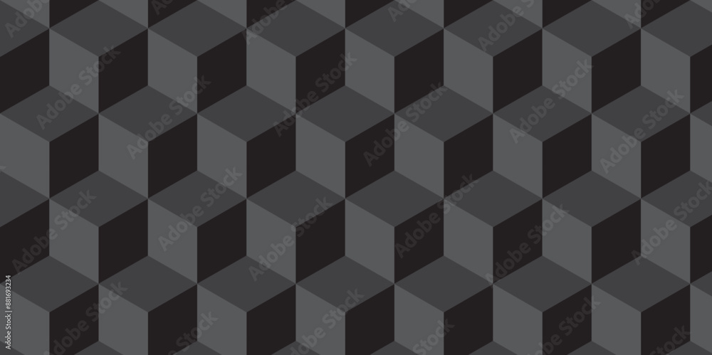 Minimal abstract dark black background from cubes victor art. Geometric tiles and mosaic creative stylish seamless pattern block cube background. minimal hexagon Cubes mosaic shape vector design Minimal abstract dark black background from cubes victor art. Geometric tiles and mosaic creative stylish seamless pattern block cube background. minimal hexagon Cubes mosaic shape vector design