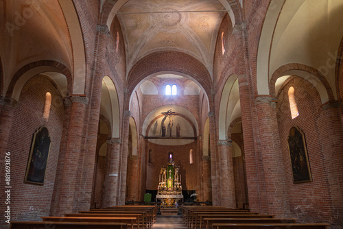 Obraz na płótnie Pavia Santa Maria In Betlem church rural rock ancient w salonie