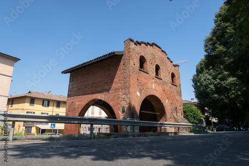 Obraz na płótnie Pavia porta Nuova hamlet village country people w salonie
