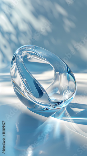 Abstract glass shape curves