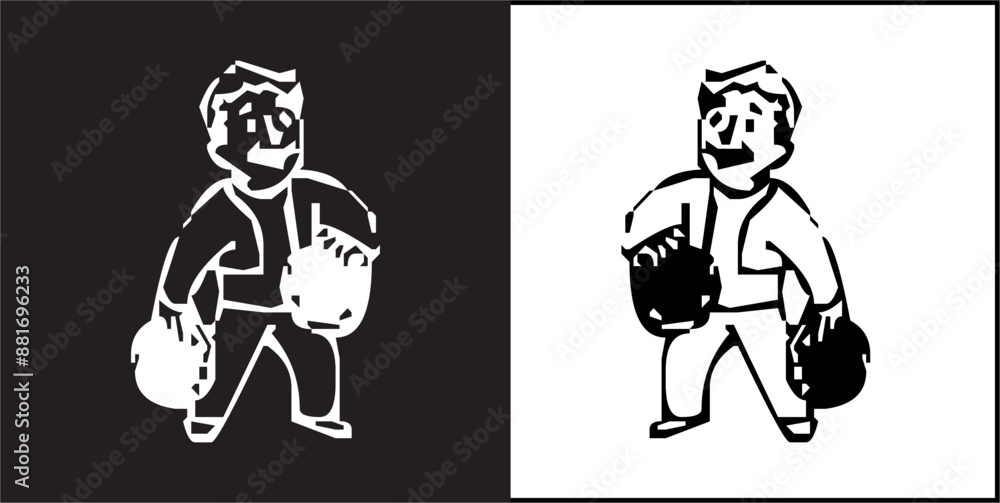 Fototapeta premium IIlustration Vector graphics of Pip Boy icon