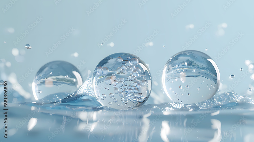 Transparent glass ball background Transparent glass ball background