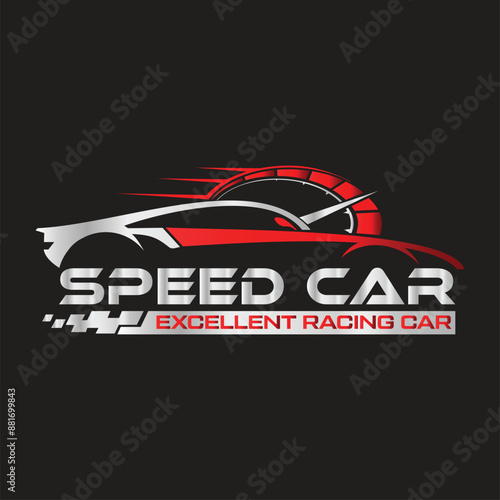 Speed car logo, racing car logo