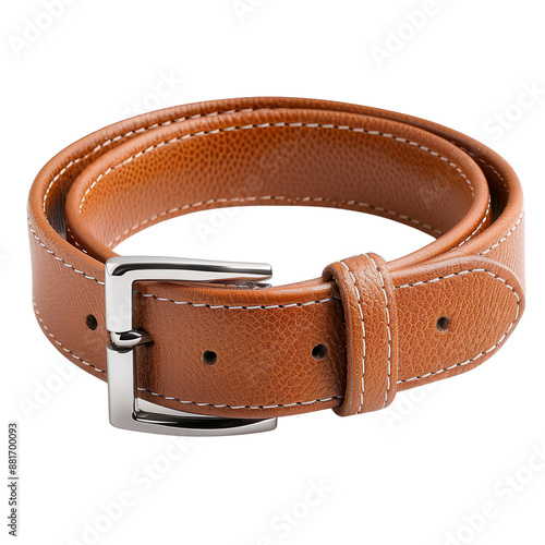 High-quality brown leather belt with a silver buckle. Perfect for fashion, apparel needs, and wardrobe accessories. Stylish and durable.
