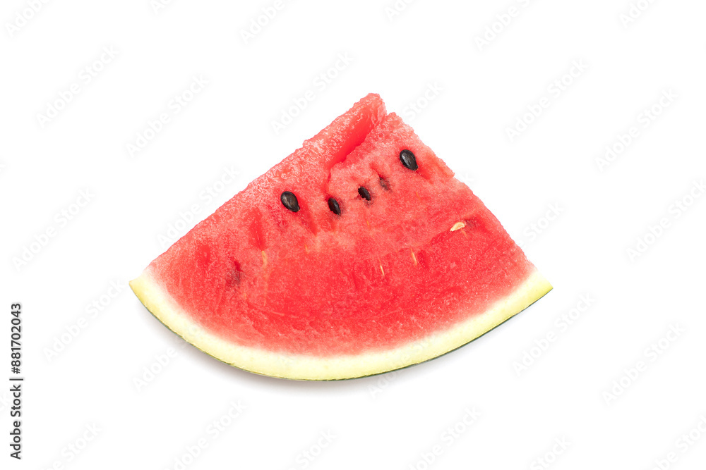 slices of ripe watermelon on a white background slices of ripe watermelon on a white background