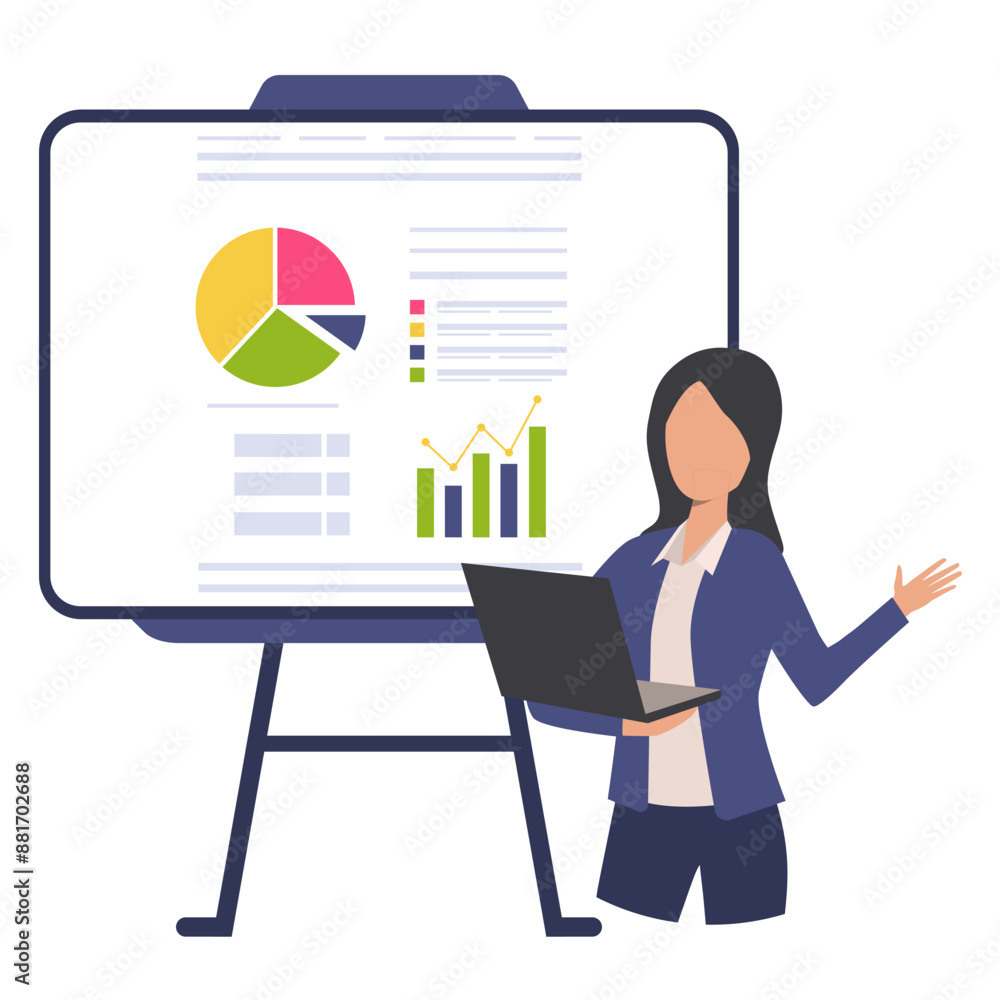 Business Report Illustration Business Report Illustration