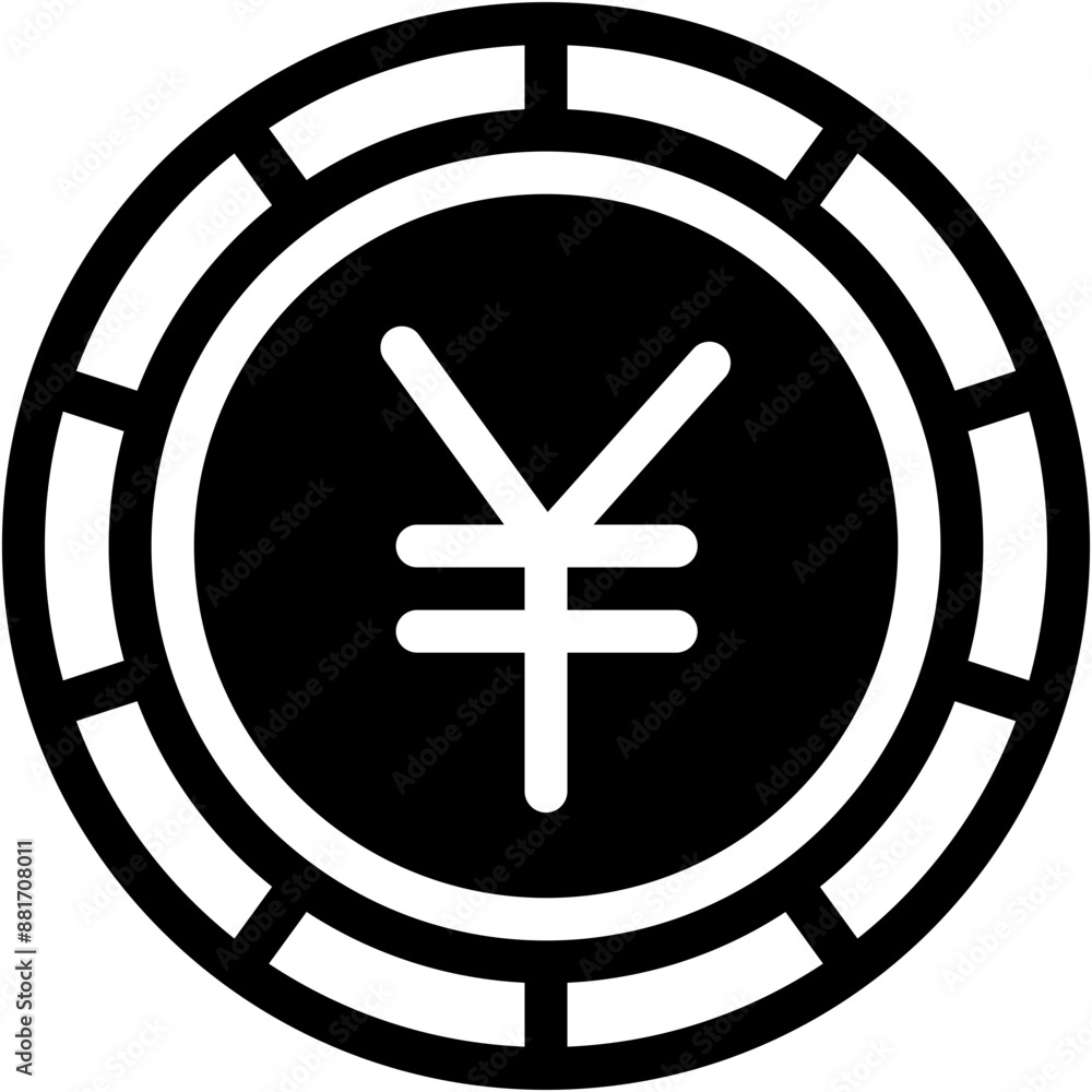 Vector Icon Yen, China, Currency, Coin, Money Vector Icon Yen, China, Currency, Coin, Money