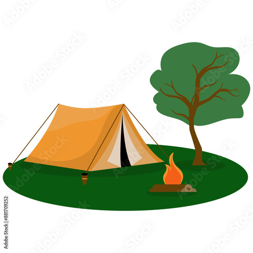 Camping Tent Illustration