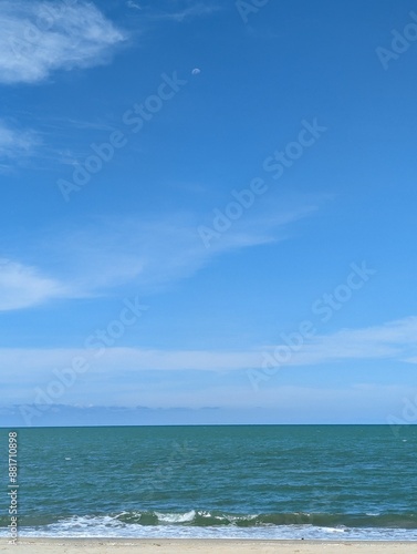 Afternoon moon in Phuket, thailand