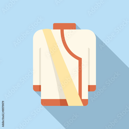 Flat design illustration featuring a traditional indian groom outfit called a sherwani, typically worn during wedding ceremonies