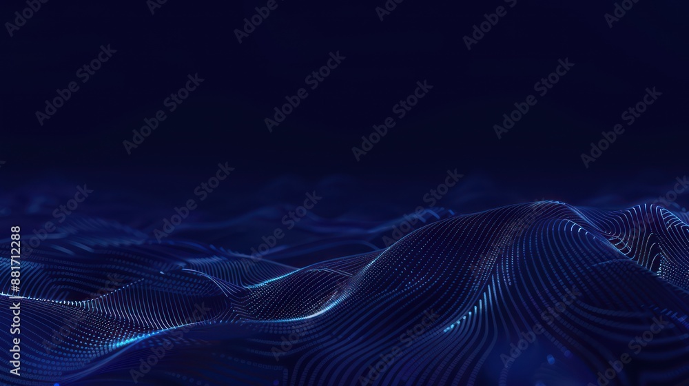 Fototapeta premium Abstract Digital Landscape with Blue Hues