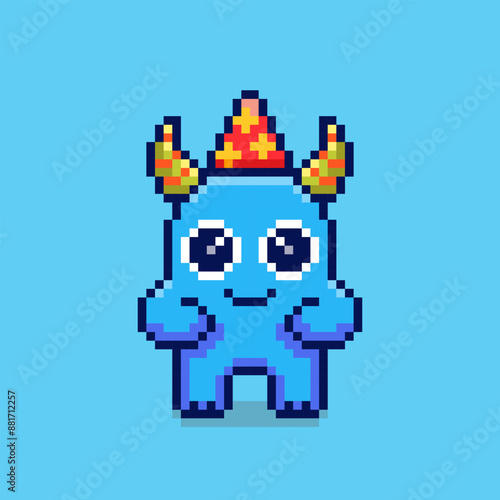Pixel art monster party game asset design