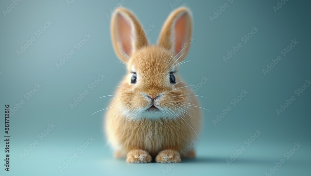 Obraz premium Adorable Brown Bunny with Big Ears