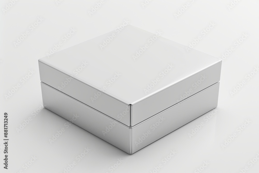 Blank White Box Mockup on Isolated White Background created with Generative AI Blank White Box Mockup on Isolated White Background created with Generative AI