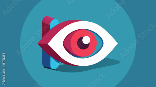  3D One million views social media notification icon. Eye symbol. Social media concept. Trendy and modern vector in 3d style