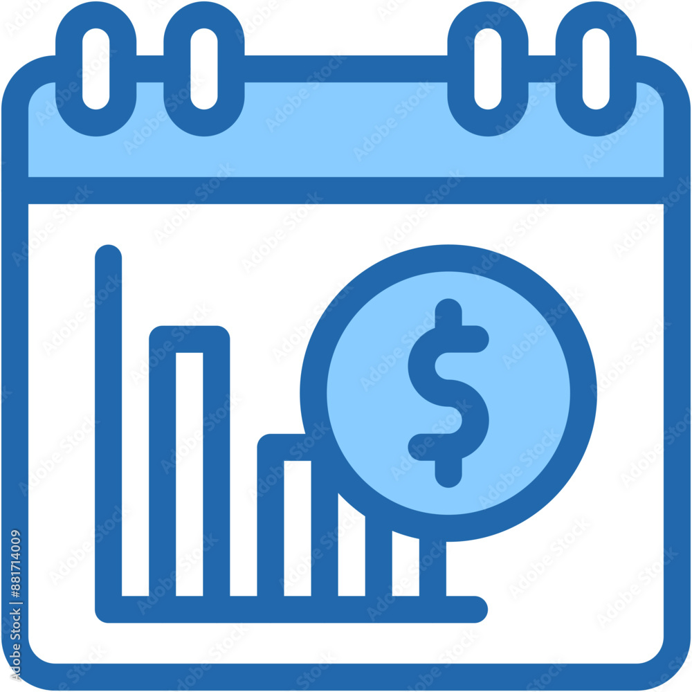 Vector Icon Calendar, Date and Time, Economic Crises, Schedule, Graph Vector Icon Calendar, Date and Time, Economic Crises, Schedule, Graph