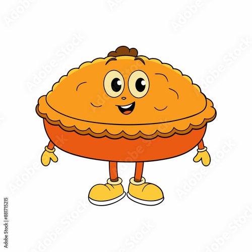 Pie vector illustration, pie vector art, pie silhouette, hand drawn vector illustration of a cake cartoon vector icon