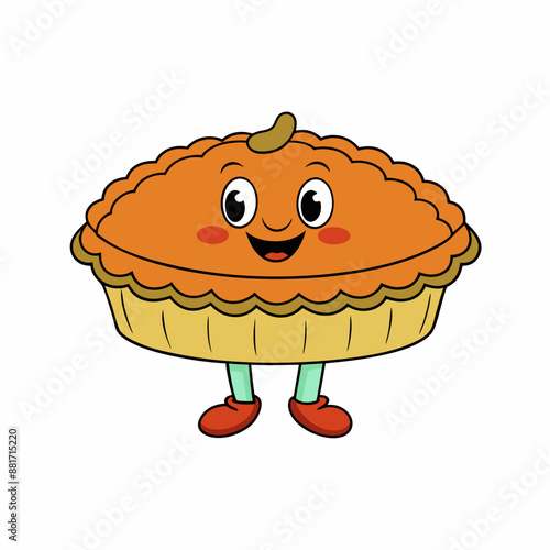 Pie vector illustration, pie vector art, pie silhouette, hand drawn vector illustration of a cake cartoon vector icon